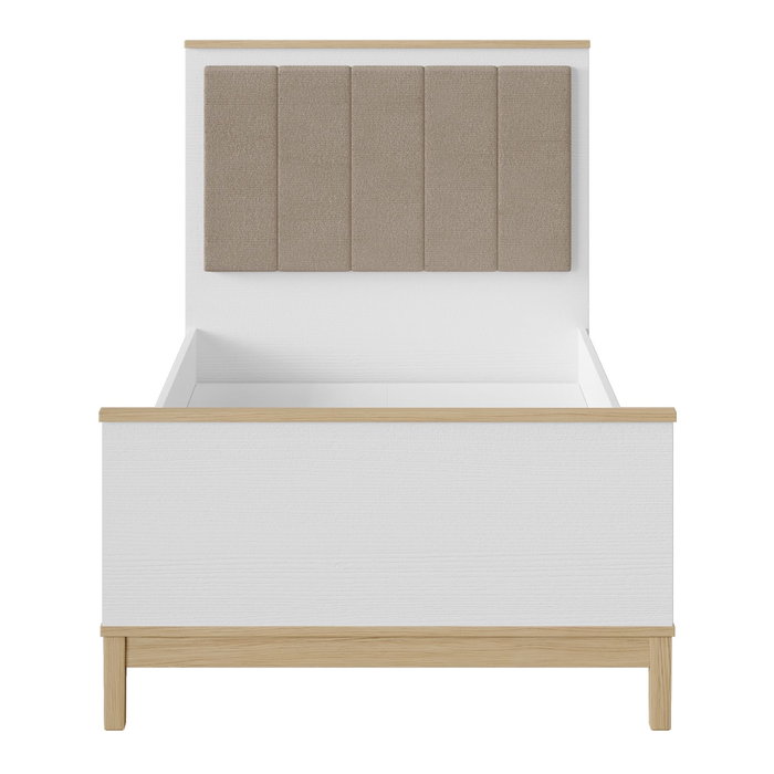 Hanah Home Cama Individual Madera y Roble Blanco